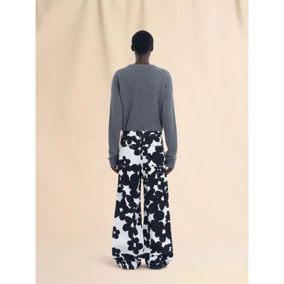 Marni Trousers Floral Print Pants in Black 48 New Unisex Trousers - Picture 12 of 16